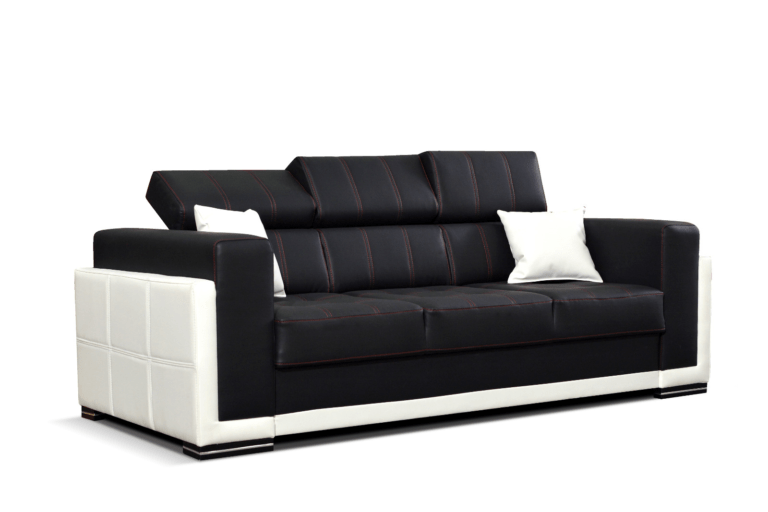 sofa Bari Wygodna i bardzo stylowa,bez funkcji, posiadająca regulowany zagłówek i dwie poduszki typu jasiek