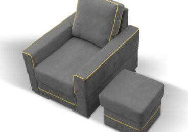 Fotel TAMANSA z możliwością doboru materiałów, wykonany na sprężynach typu bonell i falistej sprawia komfort w użytkowaniu.