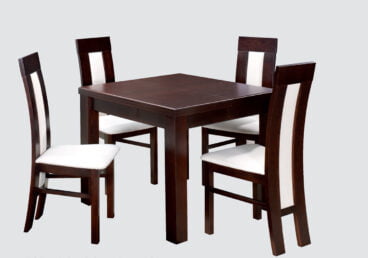 Stół S12 rozkładany do jadalni, salonu z okleiny drewnianej lub płyty laminowanej w dowolnym kolorze według próbnika wykończeń