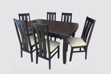 Stół S14 do jadalni rozkładany, z okleiny drewnianej lub MDF w dowolnym kolorze.