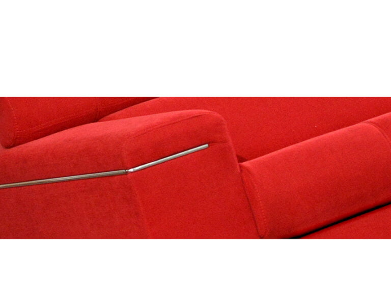 Czerwony Fotel SILVER regulowany zagłówek