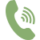 kontakt - zielona ikona dzwoniącej słuchawki