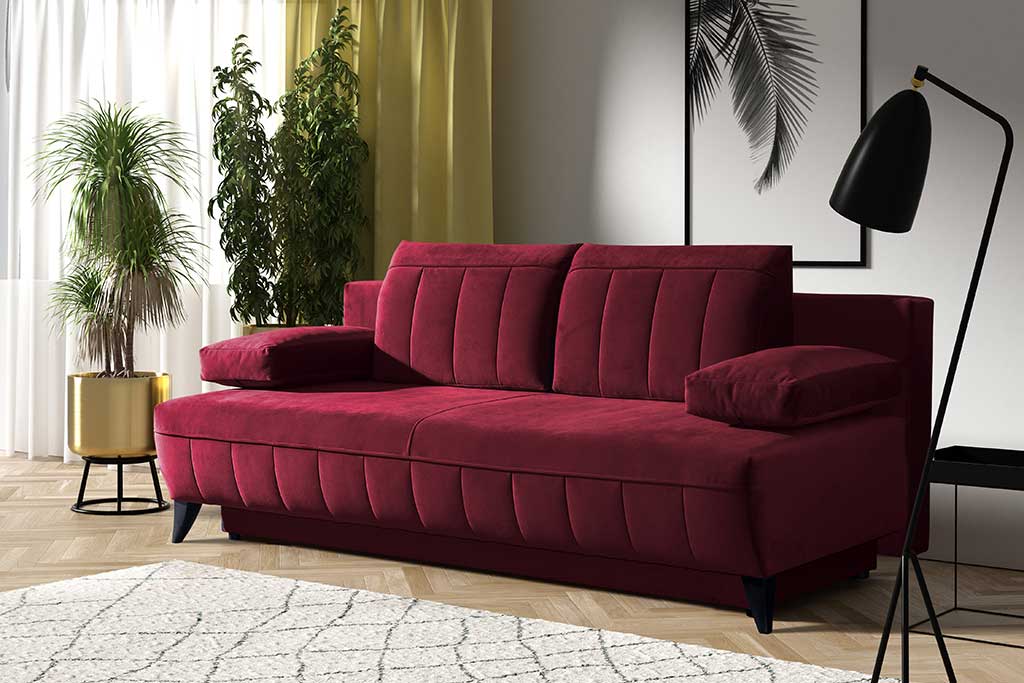 kanapa SURJI w kolorze ciemnej czerwieni